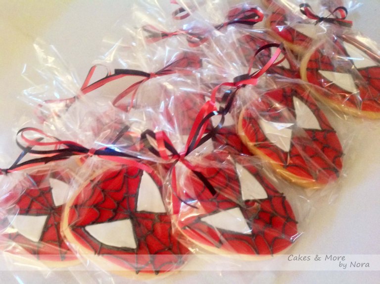 spiderman wrapped cookies